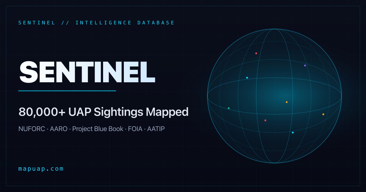 UAP / UFO Sightings in 2026 | SENTINEL UAP Tracker